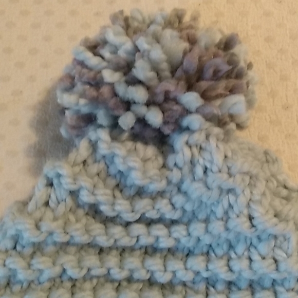 Hand-knit garter stitch hat - Picture 3 of 5
